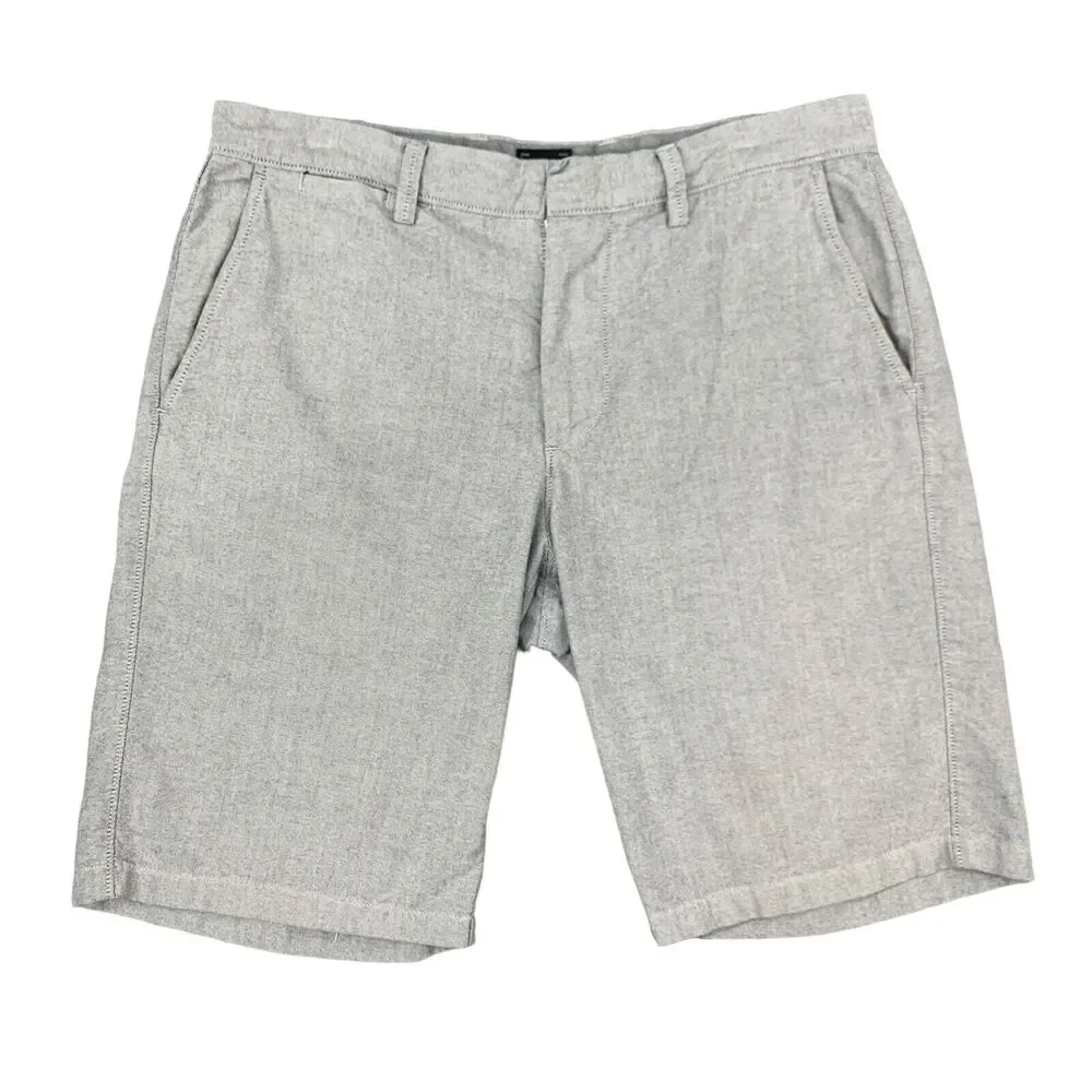 J Crew NY Shorts Mens 32 Gray Garment Dyed Chino 10.5